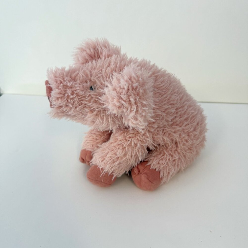 Jellycat Pink Fuzzy Curvie Pig Stuffed Animal Retired Collectible - Picture 2 of 6